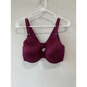 SOMA Vanishing Back Women’s Red Floral Lace Bra 38DDD Full Coverage Underwire